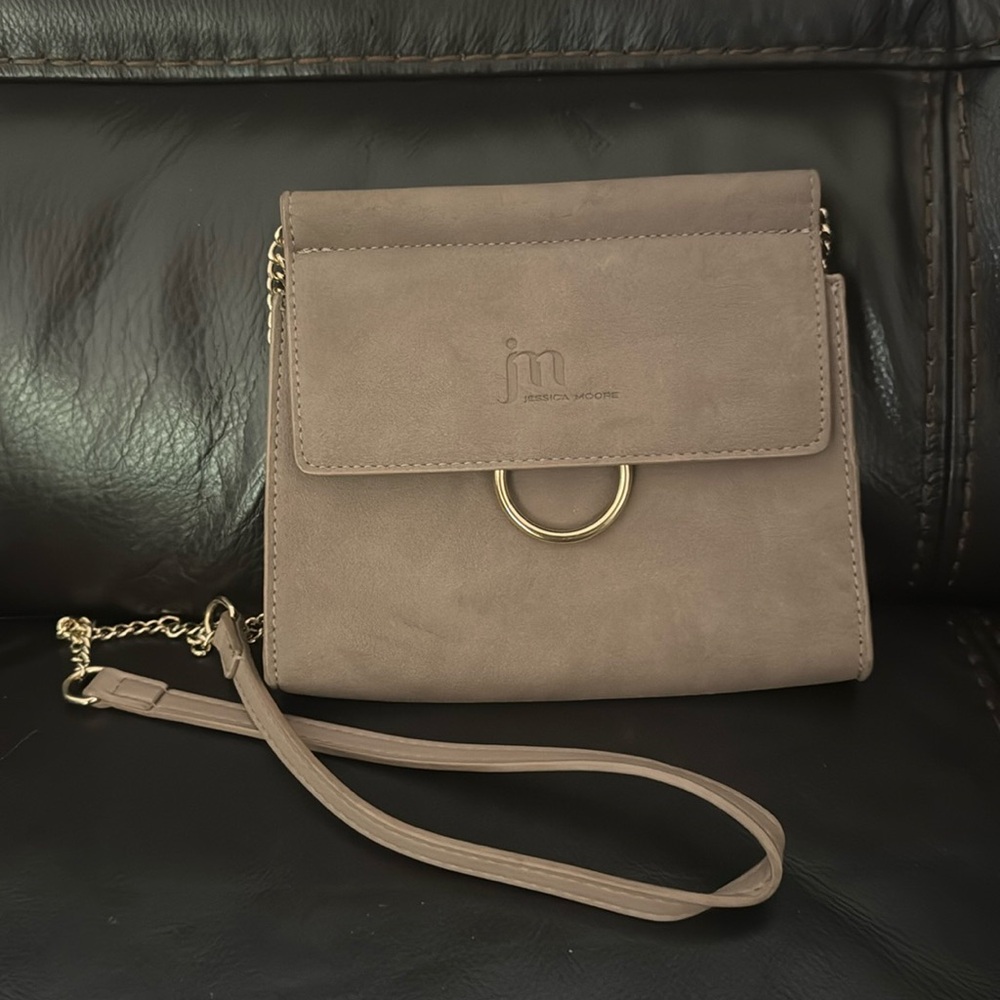 Jessica moore suede crossbody bag